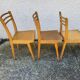 Set of 3 bistrot chairs 1950