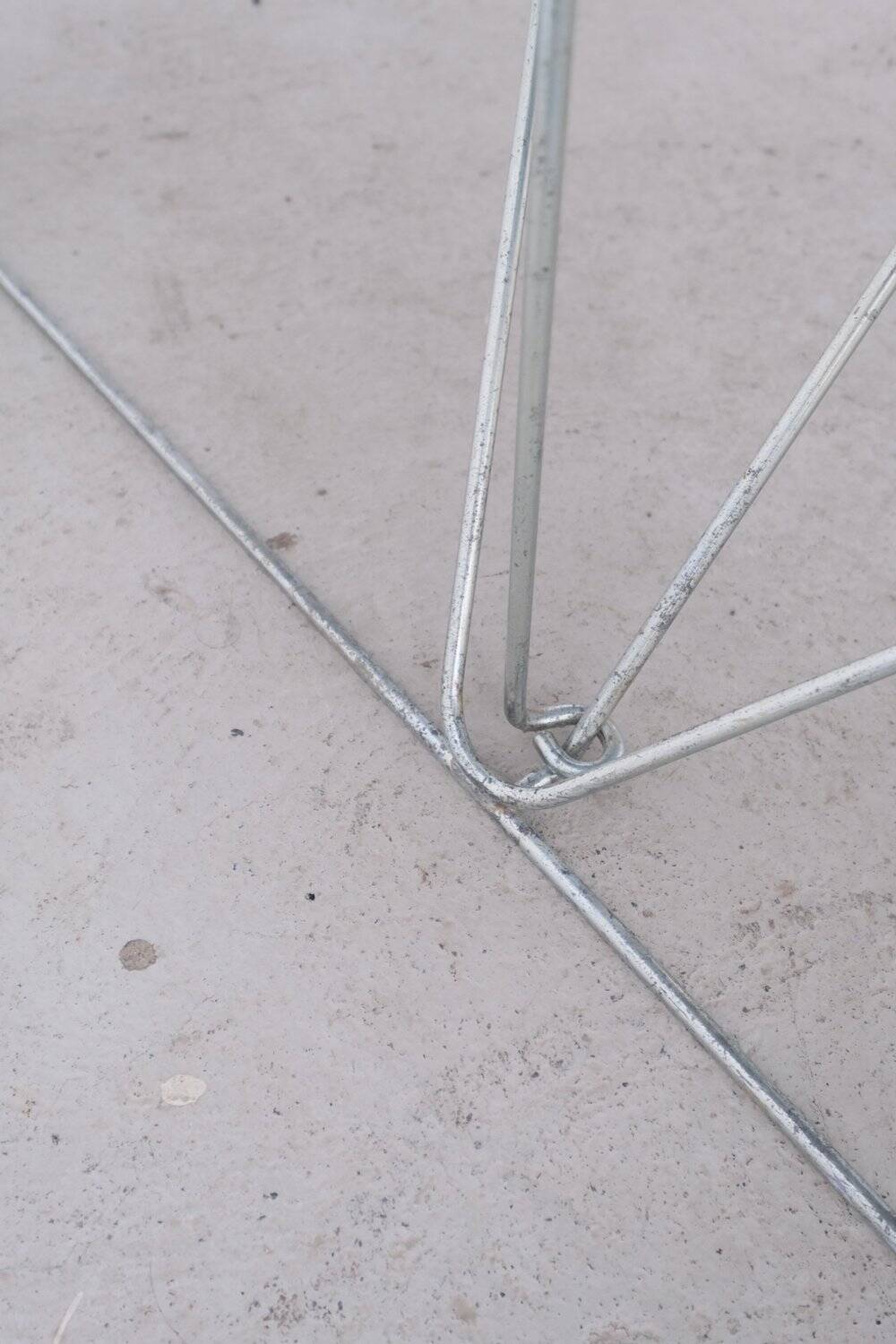Max Sauze dining table in metal and enameled glass, 1960