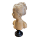 Bust of louise brongniart in patinated plaster after houdon