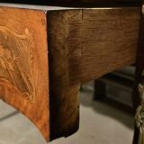 Louis XV style flat desk in marquetry - 20th century work