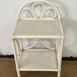Vintage rattan side table / bedside table