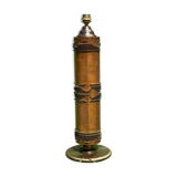 Antique wallpaper print roller lamp