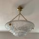 Art Deco vasque in transparent pressed glass DEGUE Paris France 1930