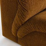 Modular sofa in rust brown velvet by Doimo, 1970s