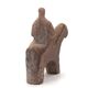 Cavalier on horseback sculpture in reconstituted stone, 1960s Marini style.