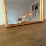 Danish vintage pine mirror - mid-century mirror