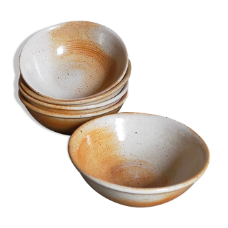 5 coupelles en grès du Marais vintages