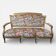 19th-century floral velvet bench