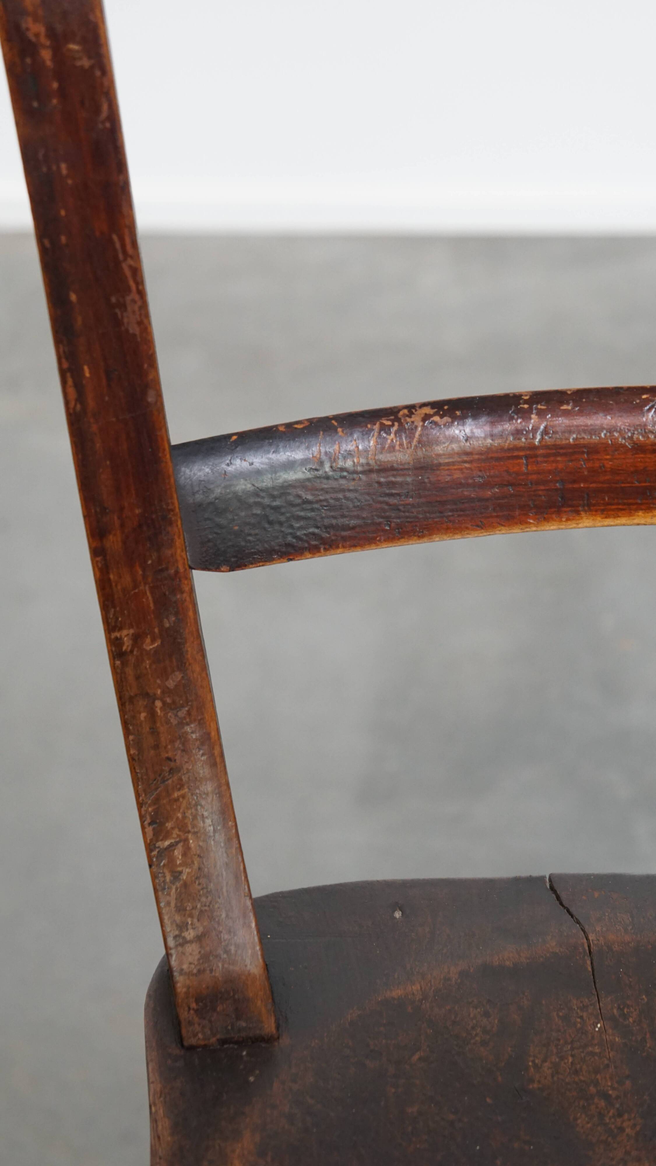 Set of 6 Antique English Oxford Dining/Kitchen Chairs