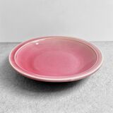 Vintage Vallauris plate - Pink glazed earthenware