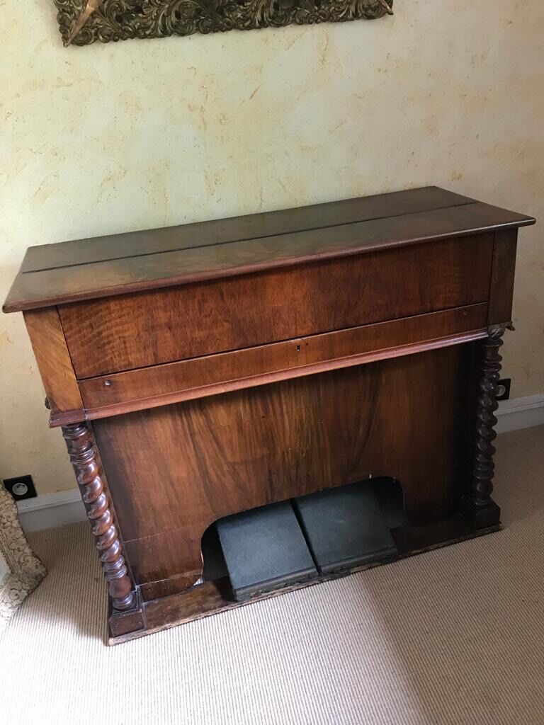 Old English harmonium mahogany bellows, nineteenth
