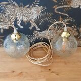 Vintage globe hand lamp