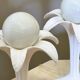 Pair of white ceramic palm tree lamps by Michael Andersen, 1970s
