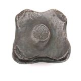 Beautiful Mid Century Brutalist abstract solid Bronze cast door Handle Germany 1960