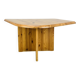 Table basse en pin massif forme organique, années 80