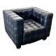Wittmann Kubus Leather Armchair by Josef Hoffmann, 1980s
