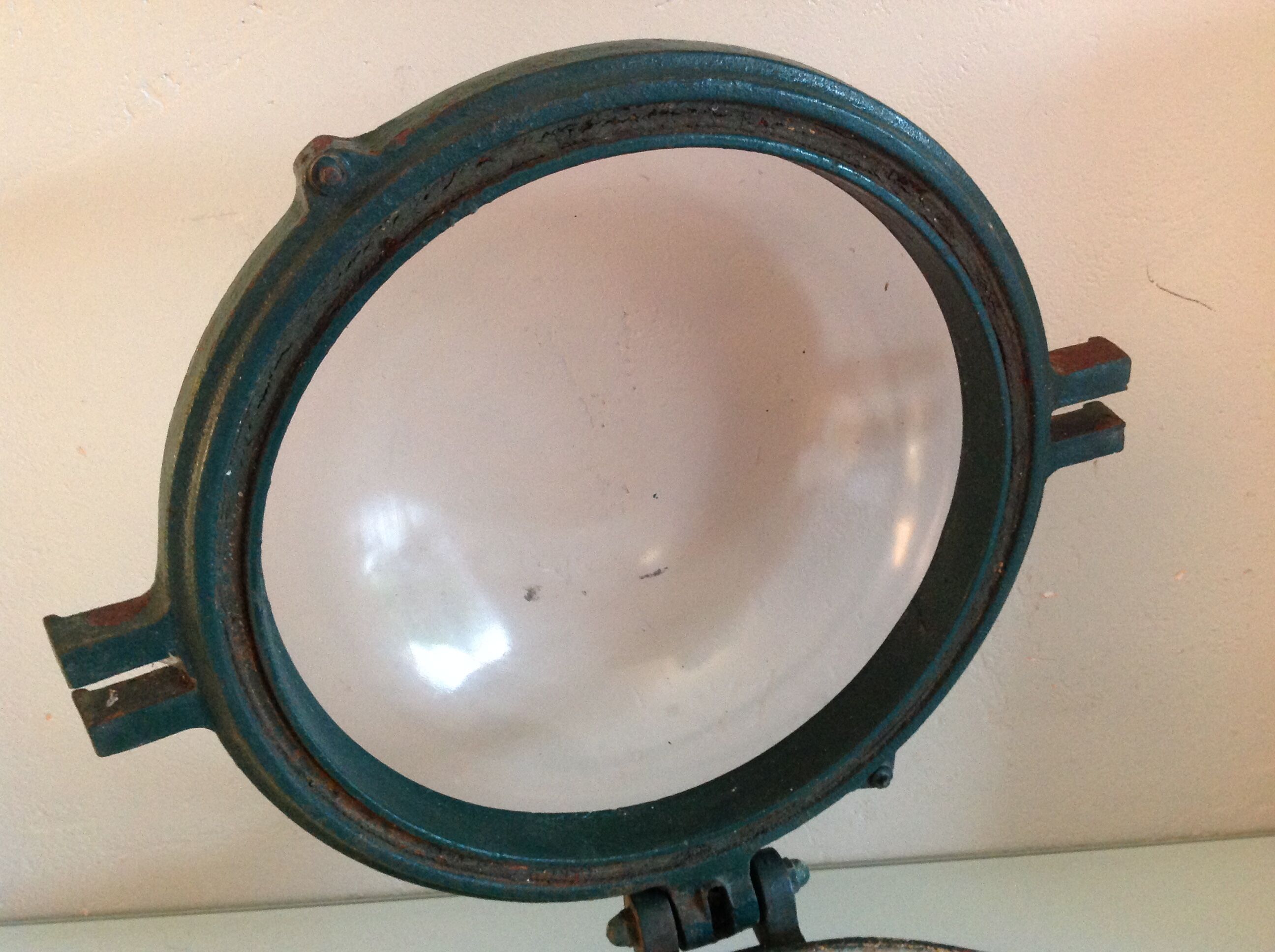 Ceiling lamp porthole cast iron industrial style / vintage 50s-60s