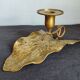 Antique bronze ivy leaf candle holder