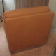 Fauteuil cuir, base inox, années 70