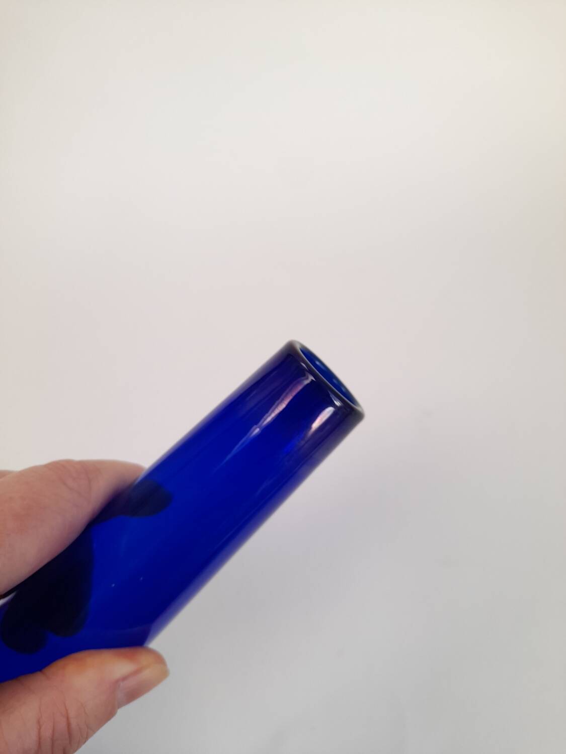 Vase bleu Per Lütken pour Holmegaard années 60