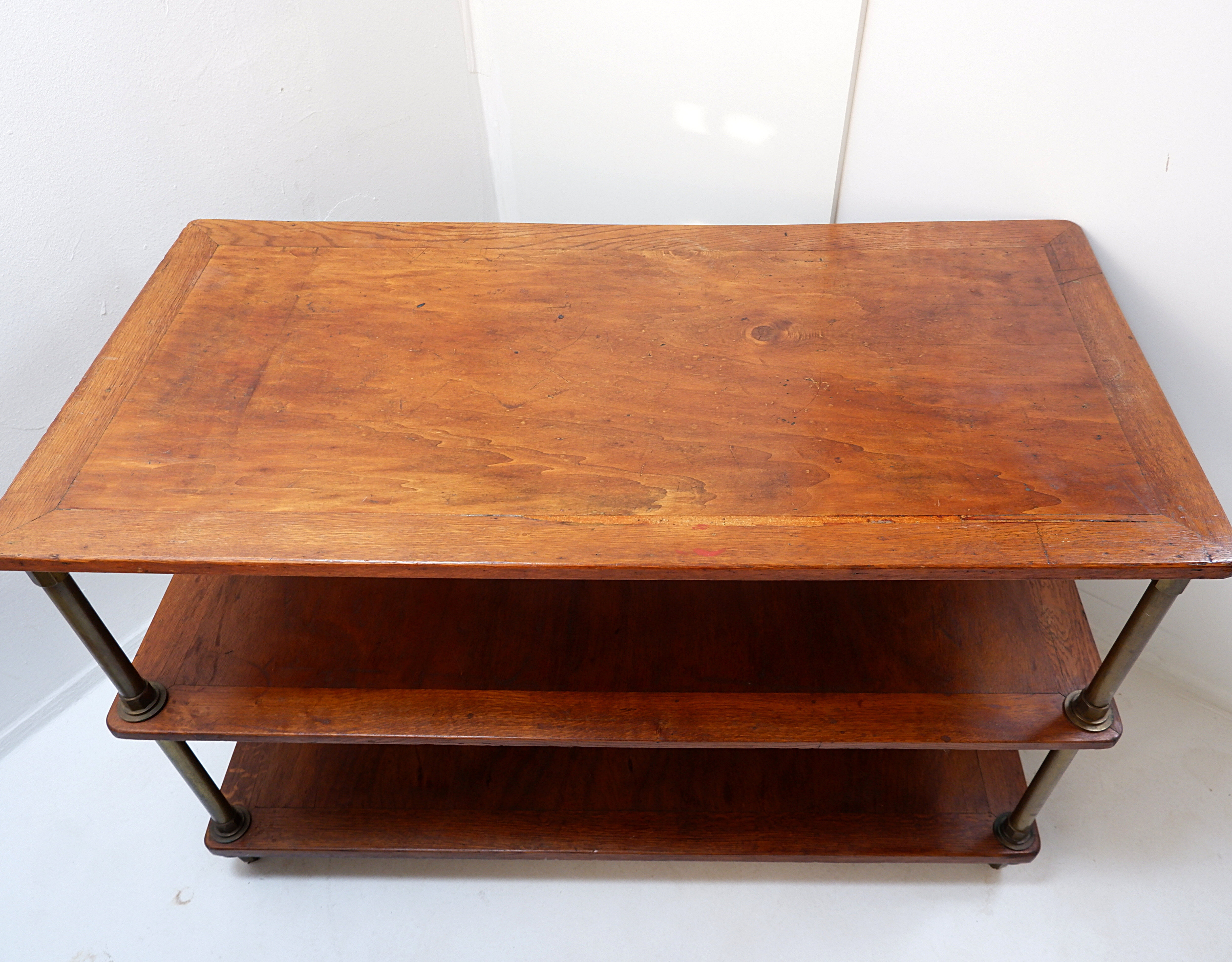 Three-tiered French shop display table - 1900s