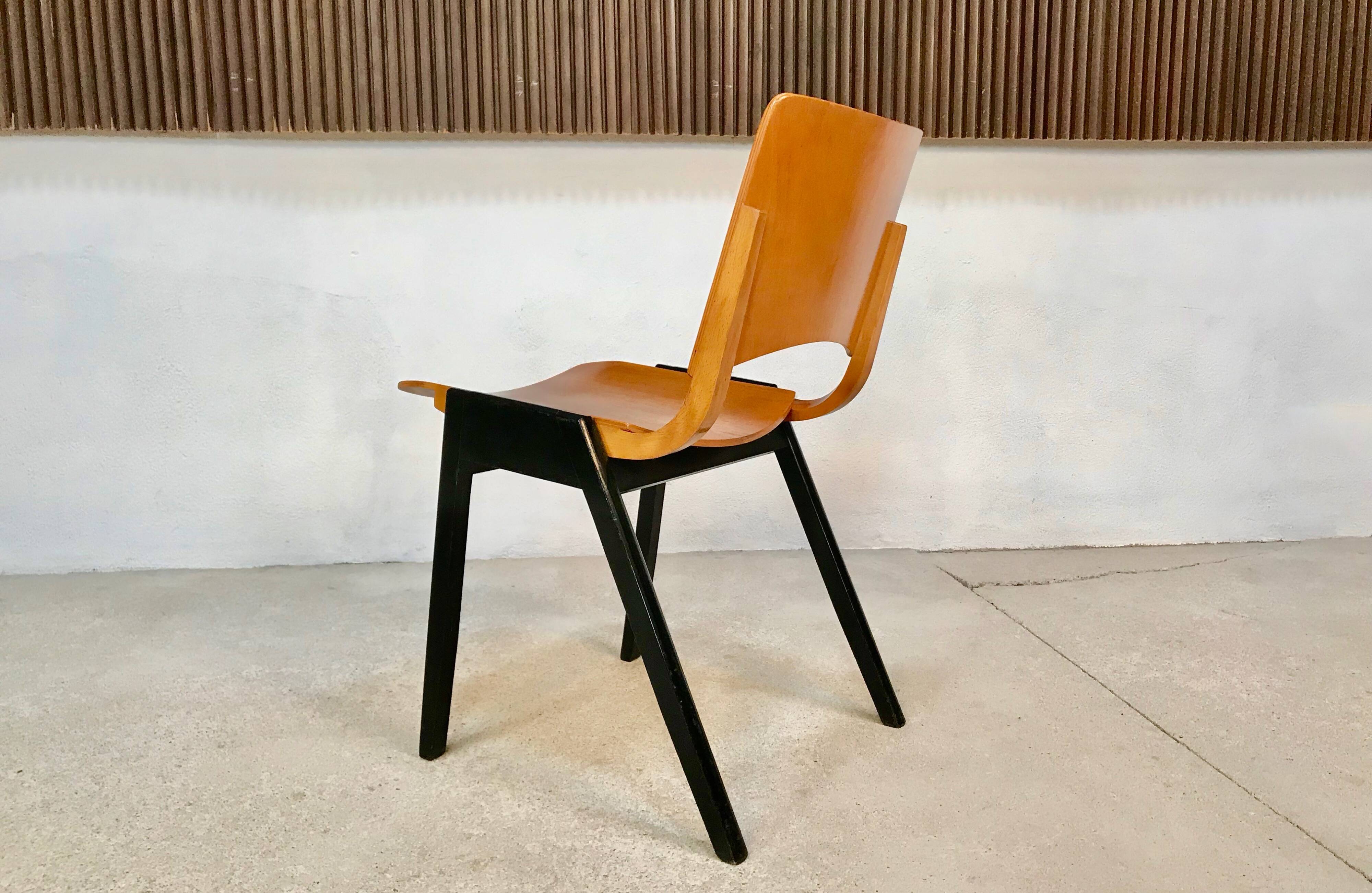 Set of 6 Dining Chairs P7 by Roland Rainer for E & A Pollack, Vienna 1952