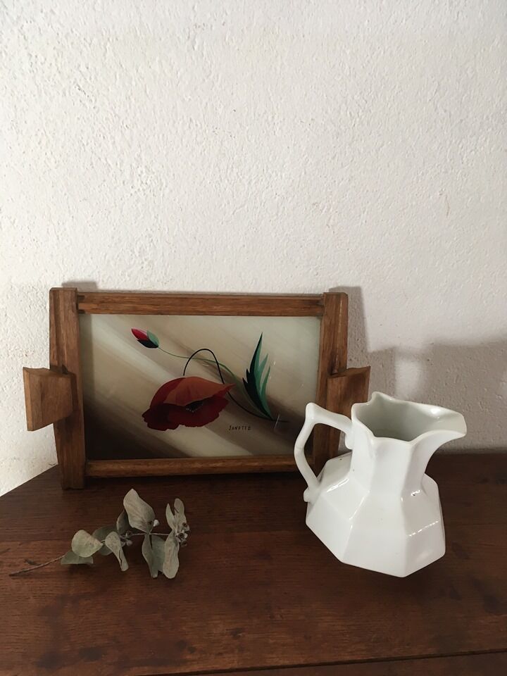 Vintage poppy platter