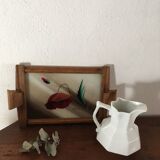 Vintage poppy platter