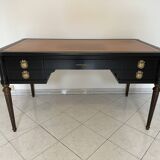 Louis XVI style minister's desk with leather top