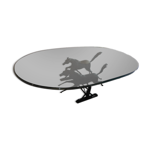 Table basse en bronze paire de