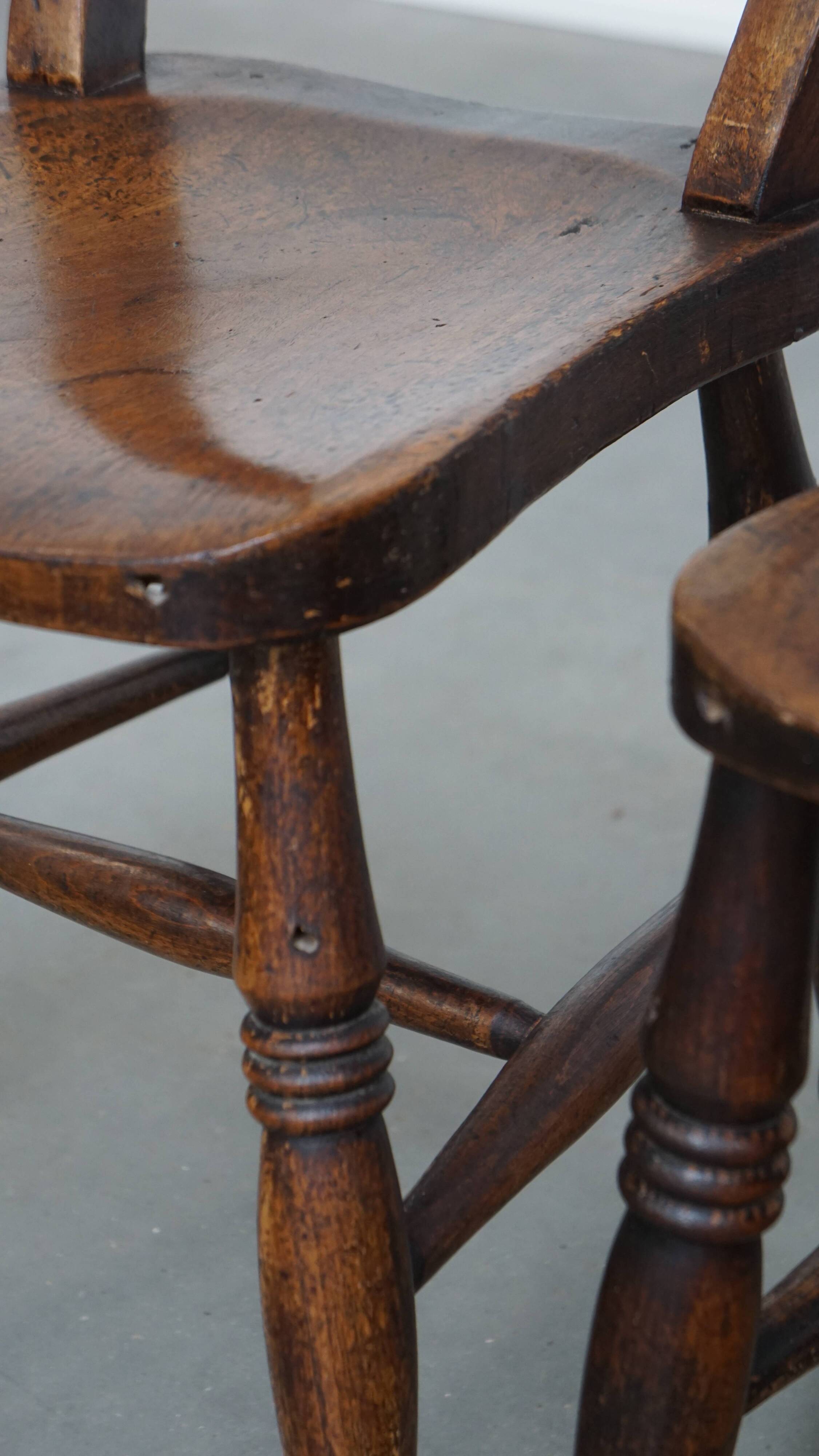 Set of 8 Antique English Oxford Dining / Kitchen Chairs