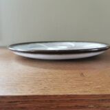 6 vintage oyster plates in barbotine