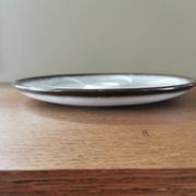 6 assiettes à huîtres vintage en barbotine