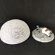 Clichy glass wall light, white moutonné glass, 1980s