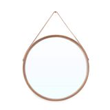 Round mirror with teak frame, 1960s