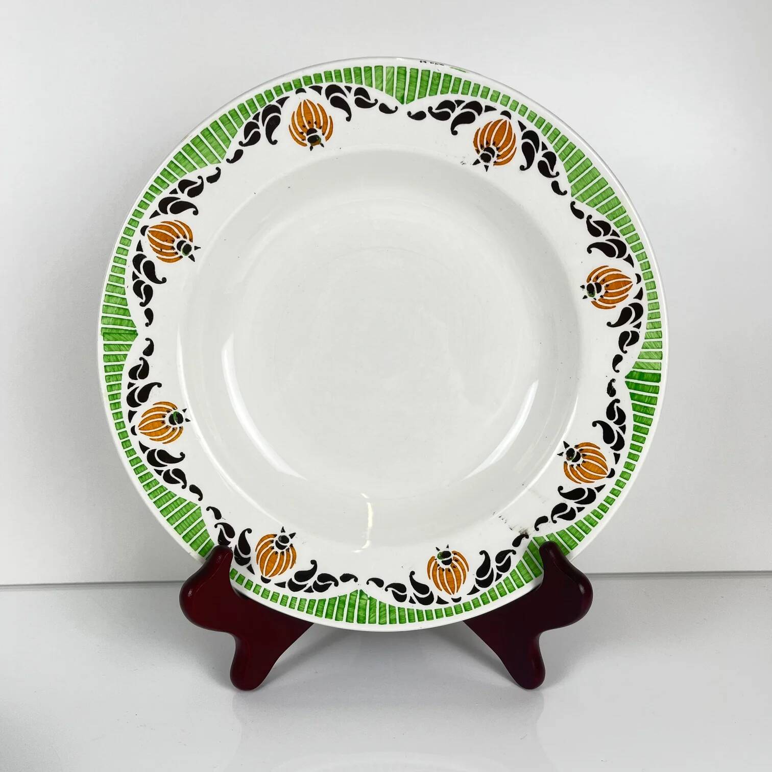 Set of 5 Sarreguemines "Maroussia" soup plates, early 20th century