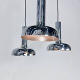 Lampe à Suspension Space Age Chrome, 1970s