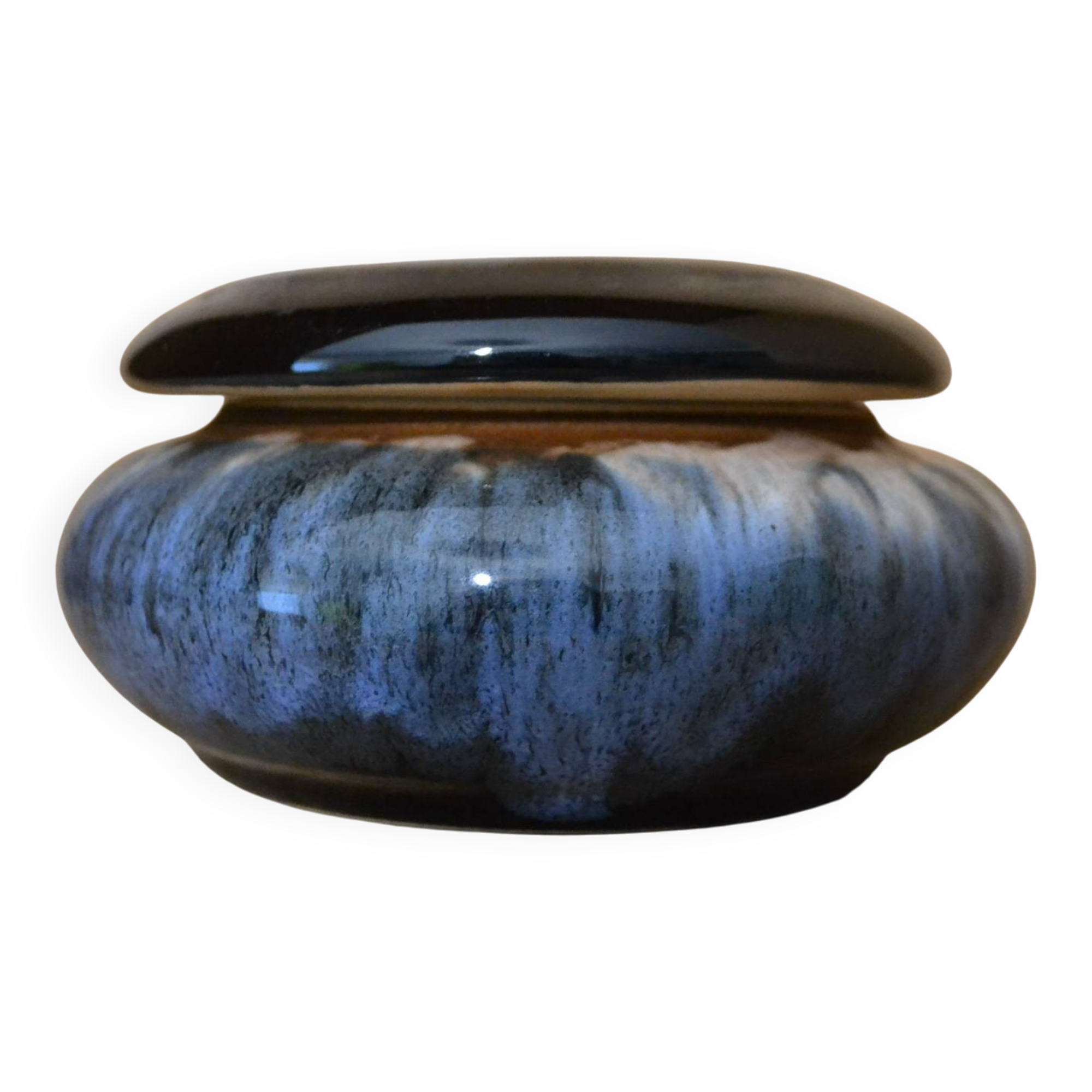 Flamed stoneware bonbonnière