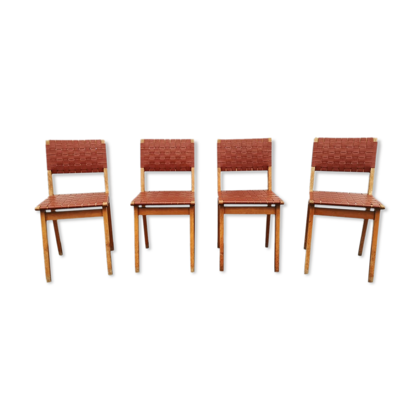 Set of 4 chairs Jens Risom for Knoll