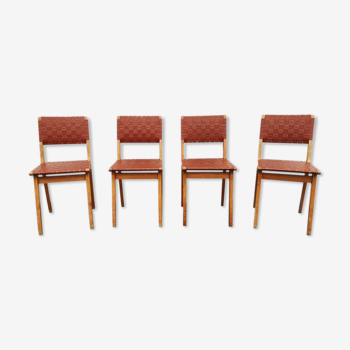 Serie de 4 chaises Jens Risom pour Knoll