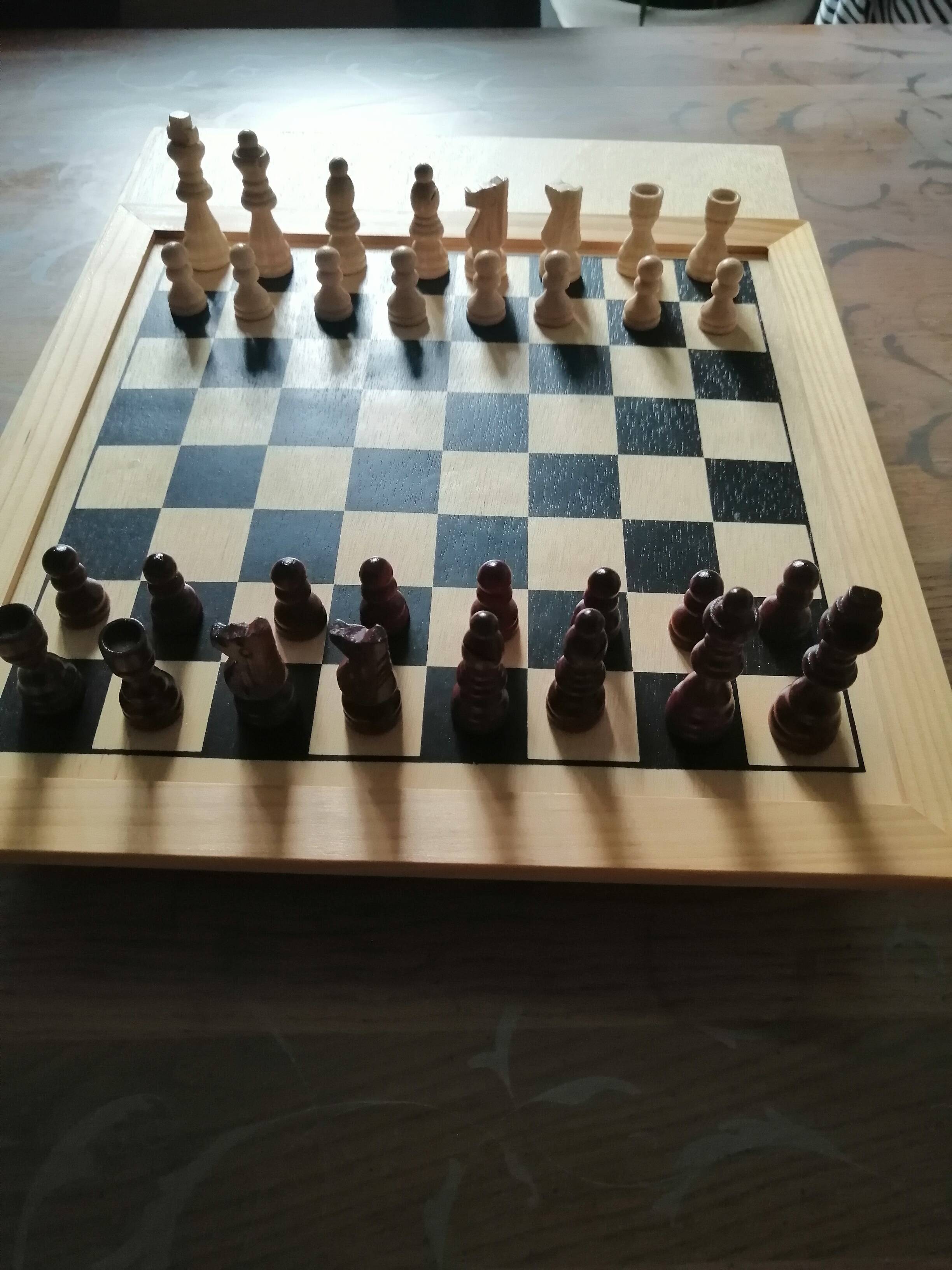 Board game set: checkers - chess - backgammon