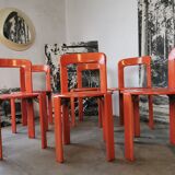 Set of 6 rey chairs by bruno rey for kusch and co