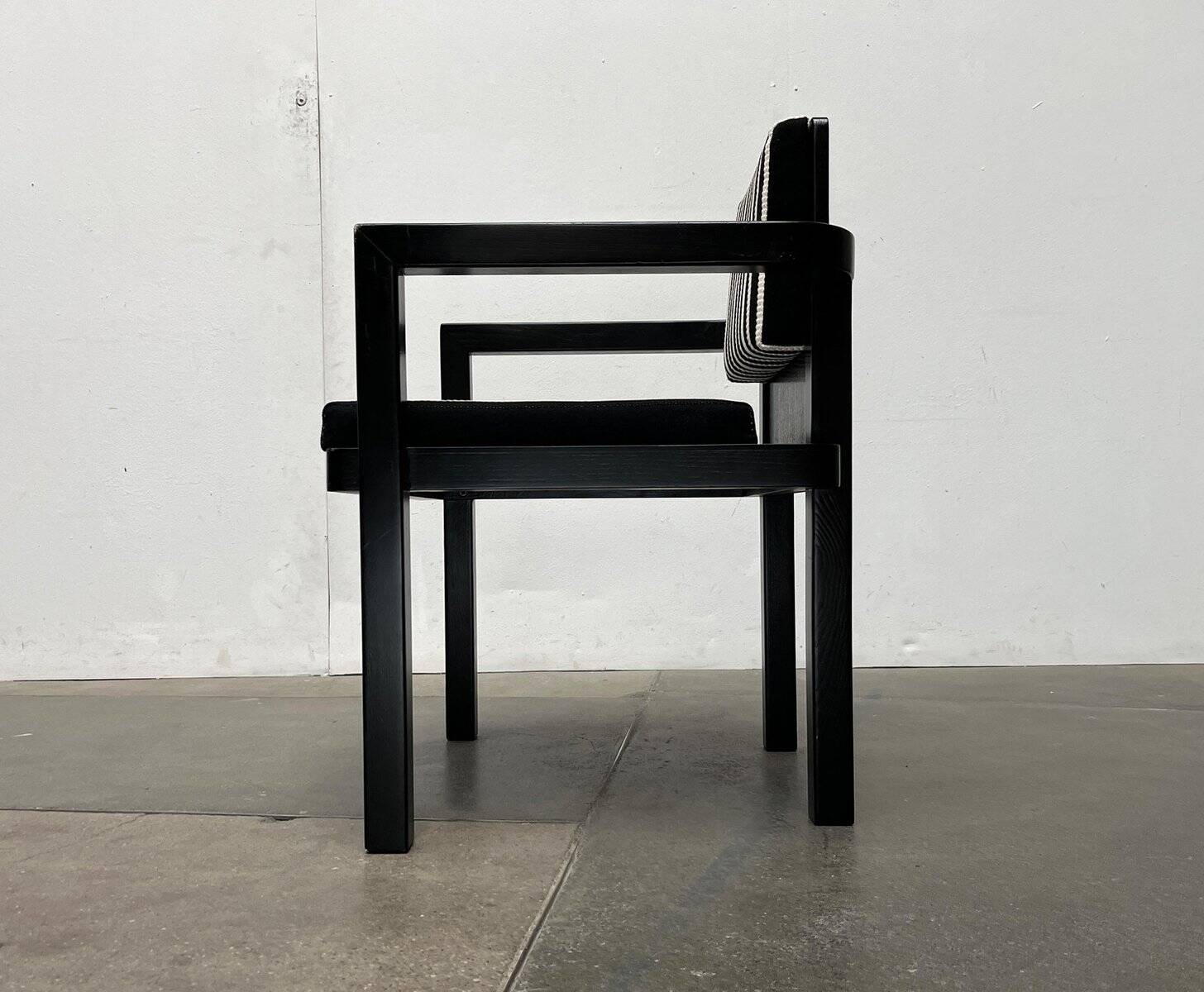 German armchair model D51 Fagus with Bauhaus pattern cushion by Walter Gropius for Tecta