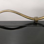 Vittorio Dassi Rosewood Credenza with Black Glass Top, Italian 1940