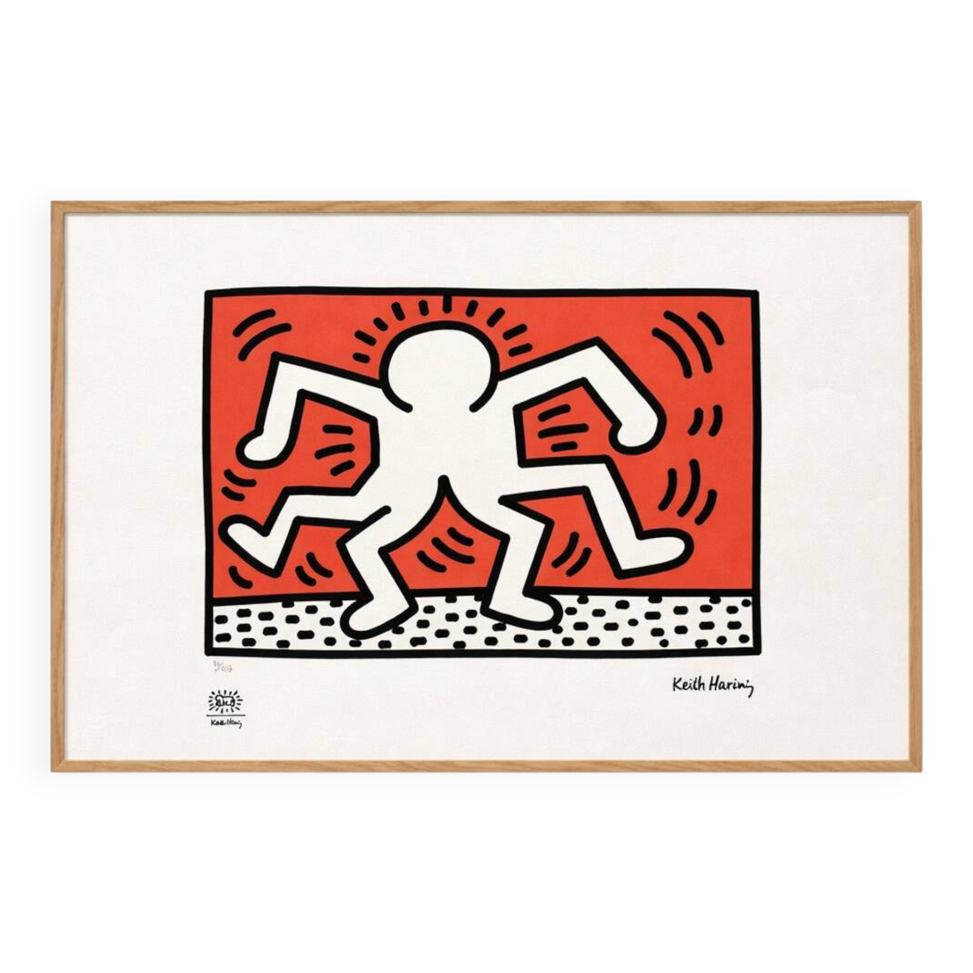 Keith Haring. Numbered colour silkscreen. 1990s.