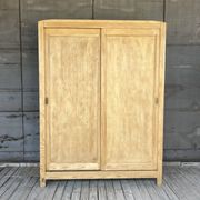 Armoire portes coulissantes bois brut