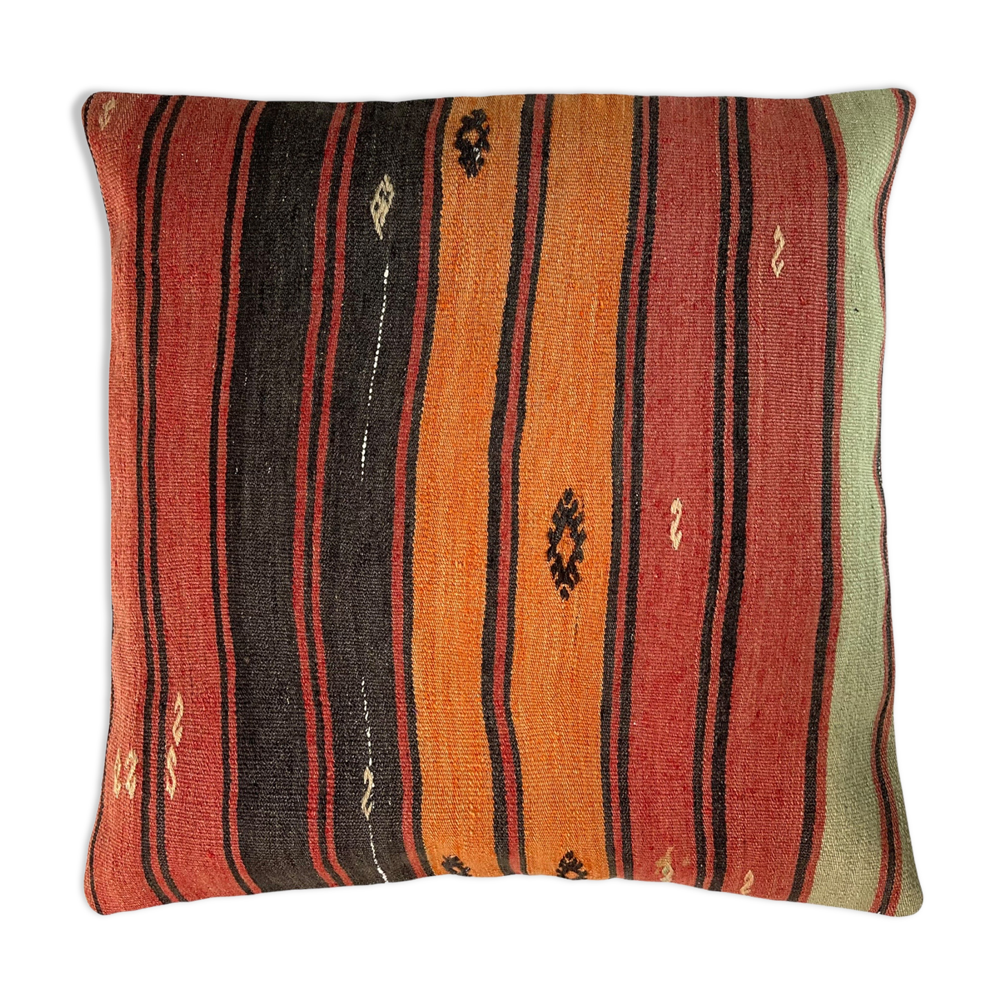 Vintage Turkish KIlim Cushion Cover, 60x60 cm
