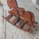 Vintage wooden rocking horse