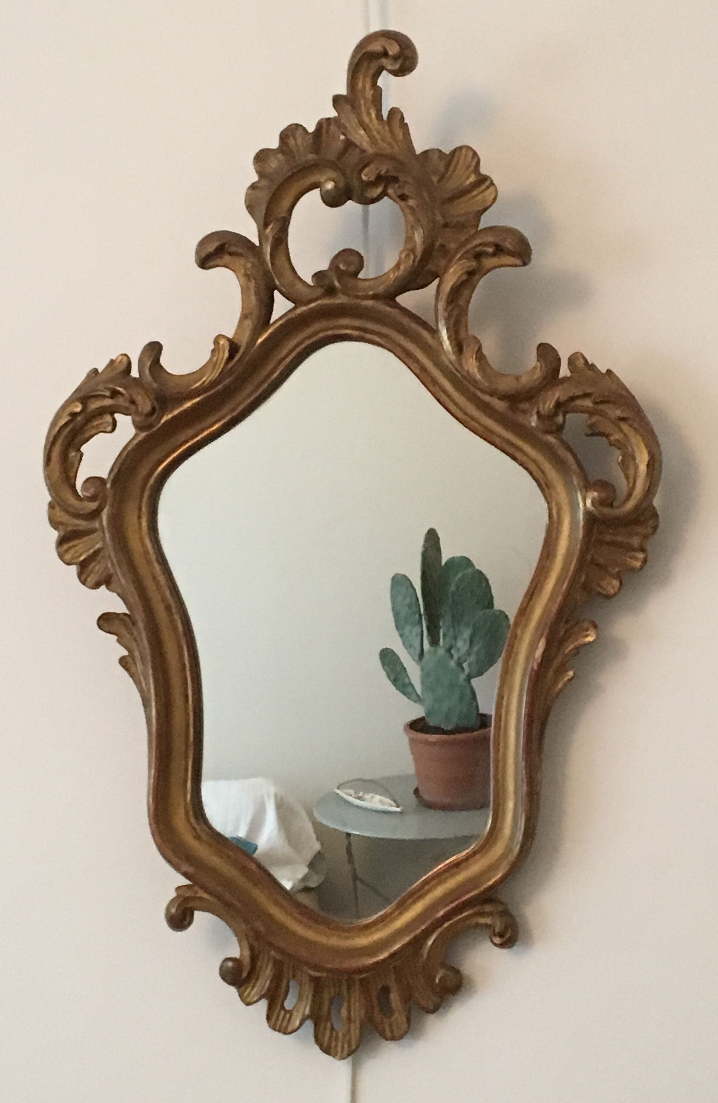 Miroir en bois doré - 38x60cm
