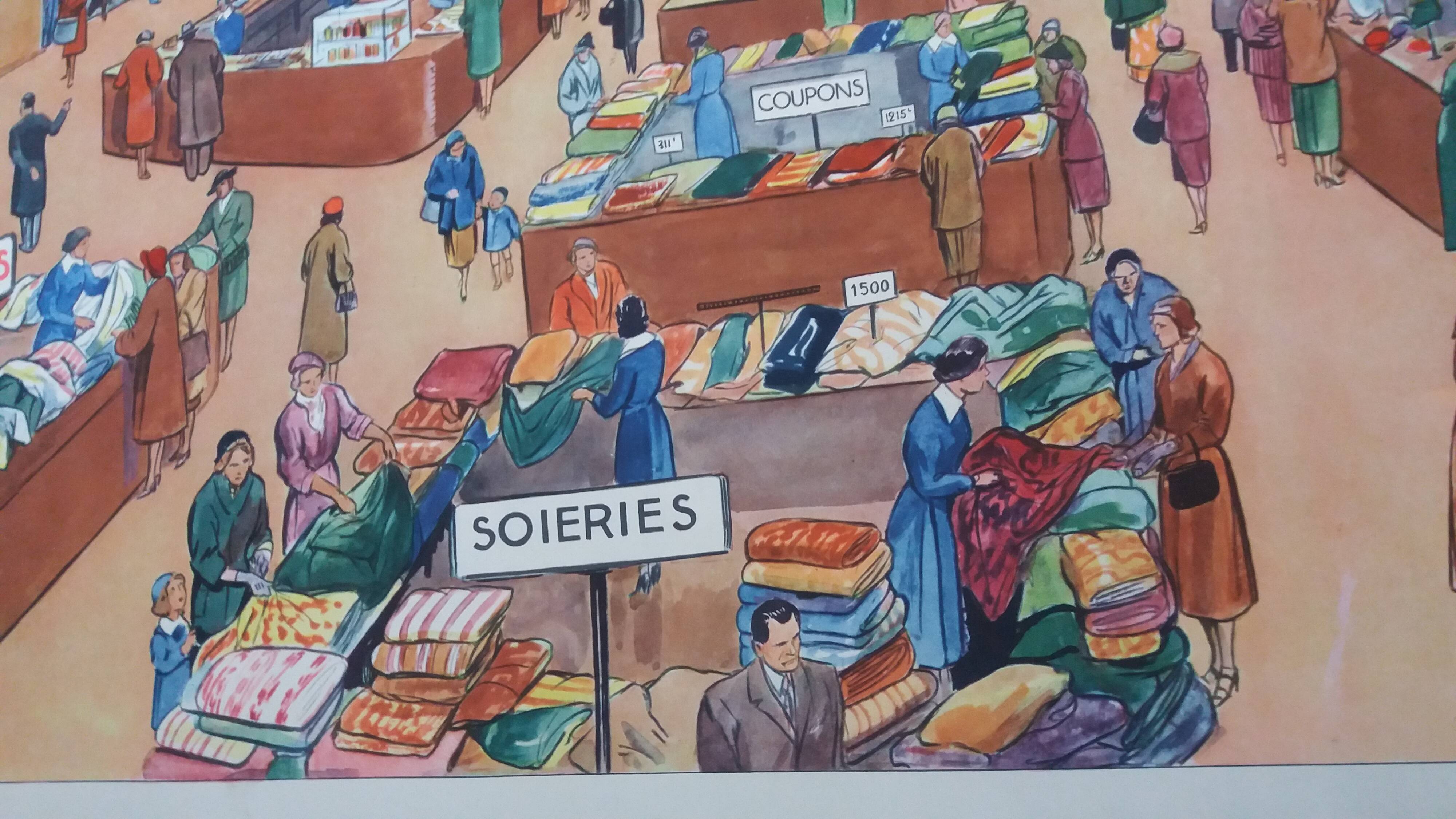 Educational poster for schools, the department store, Rossignol Montmorillon